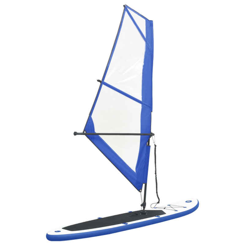 Ensemble de planche SUP gonflable avec voile Bleu et blanc