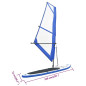 Ensemble de planche SUP gonflable avec voile Bleu et blanc