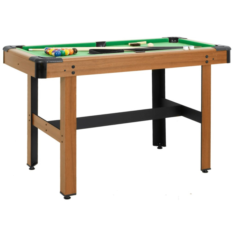 Table de billard 4 pieds 122x61x76 cm Marron