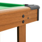 Table de billard 4 pieds 122x61x76 cm Marron