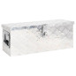 Boîte de rangement Argenté 60x23,5x23 cm Aluminium