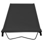 Lit de camping 180x60x19 cm Tissu Oxford et acier Noir