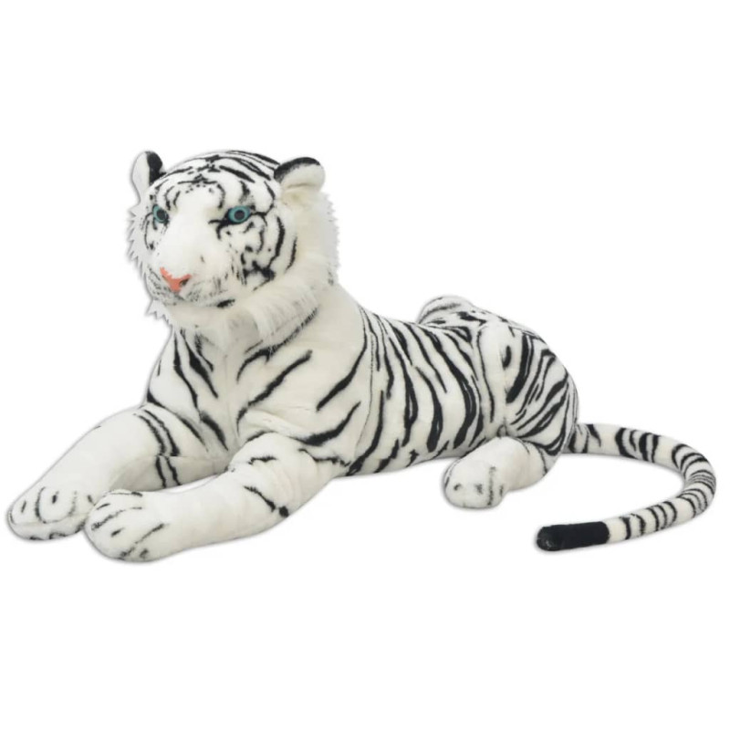 Tigre en peluche Blanc XXL