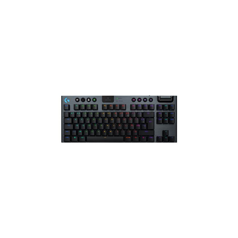 Clavier gaming mécanique sans fil ultra plat Azerty Logitech G915 X Lightspeed TKL Clicky Noir