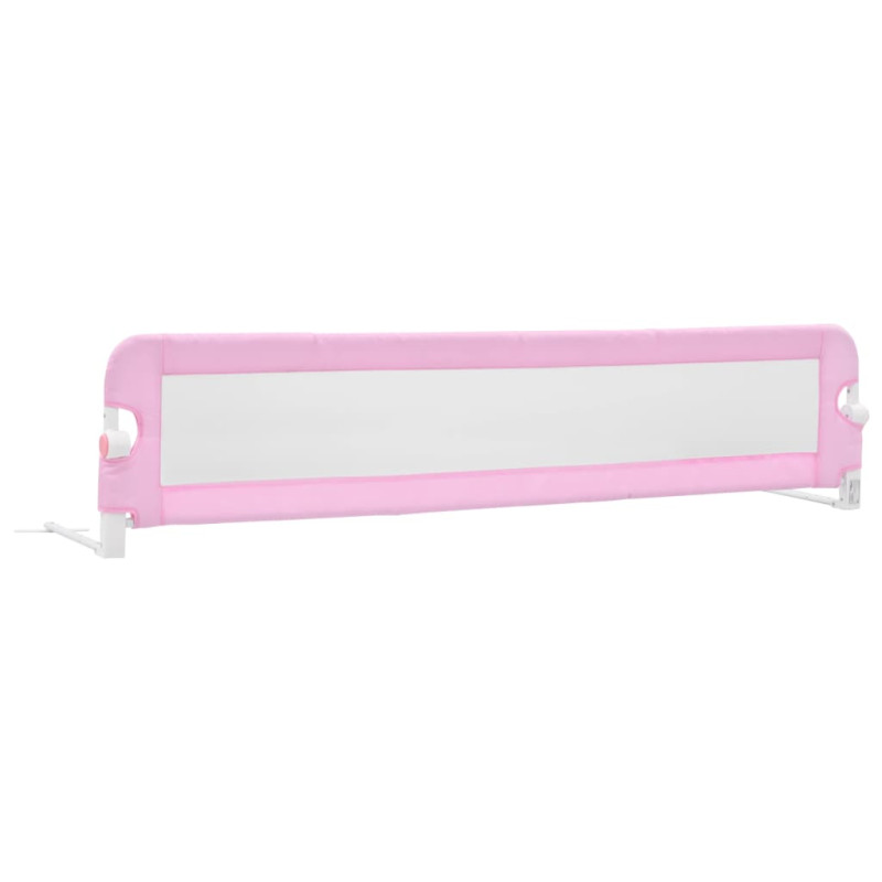 Barrière de sécurité de lit d enfant Rose 180x42 cm Polyester