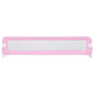 Barrière de sécurité de lit d enfant Rose 180x42 cm Polyester