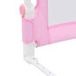 Barrière de sécurité de lit d enfant Rose 180x42 cm Polyester