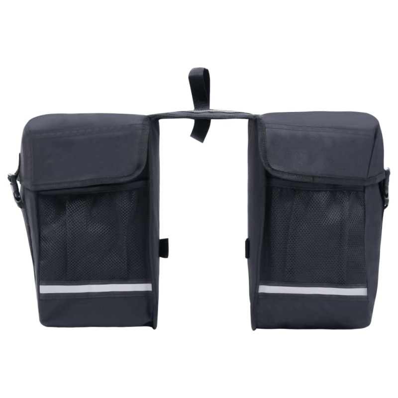 Sac de vélo double pour porte bagages étanche 35 L Noir