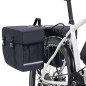 Sac de vélo double pour porte bagages étanche 35 L Noir