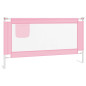 Barrière de sécurité de lit d enfant Rose 150x25 cm Tissu