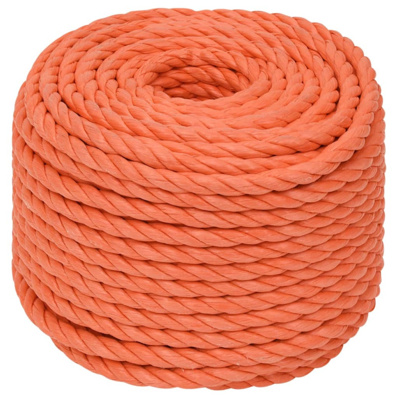 Corde de travail Orange 24 mm 100 m Polypropylène