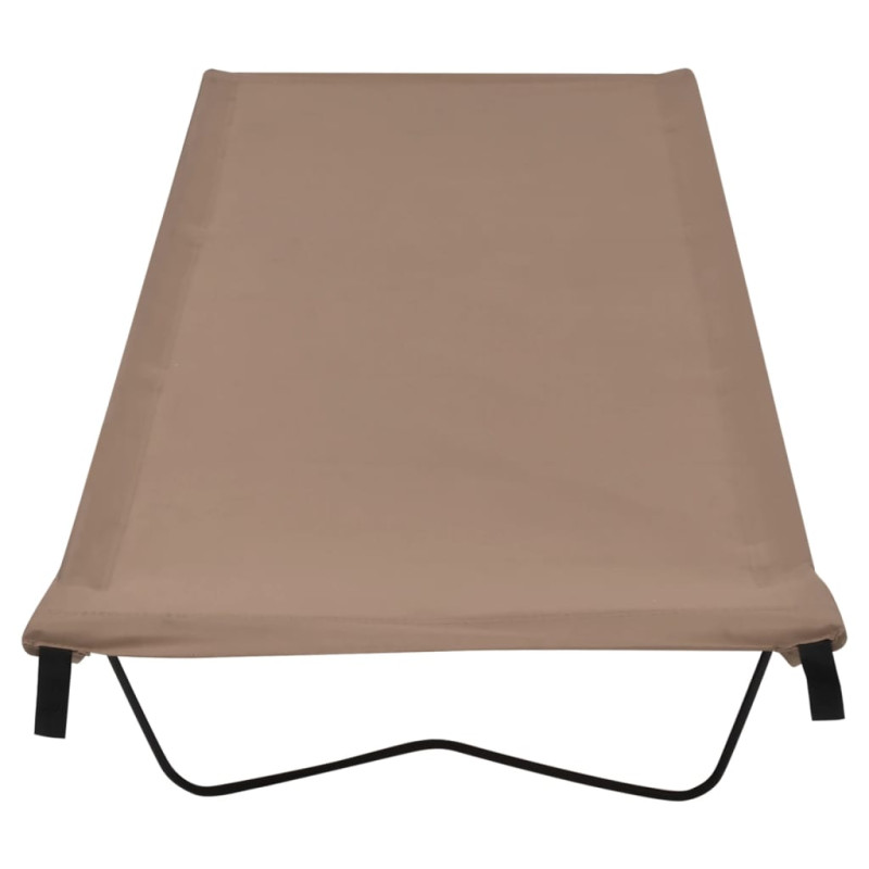 Lit de camping 180x60x19 cm Tissu Oxford et acier Taupe