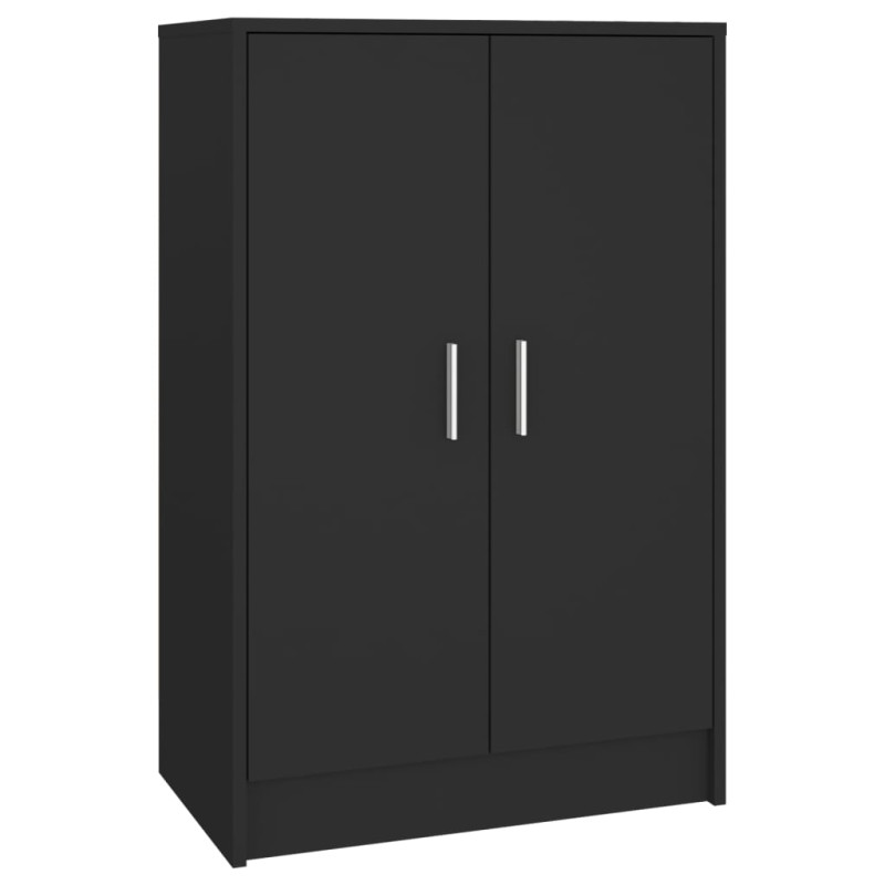 Armoire à chaussures Noir 60x35x92 cm Bois d’ingénierie