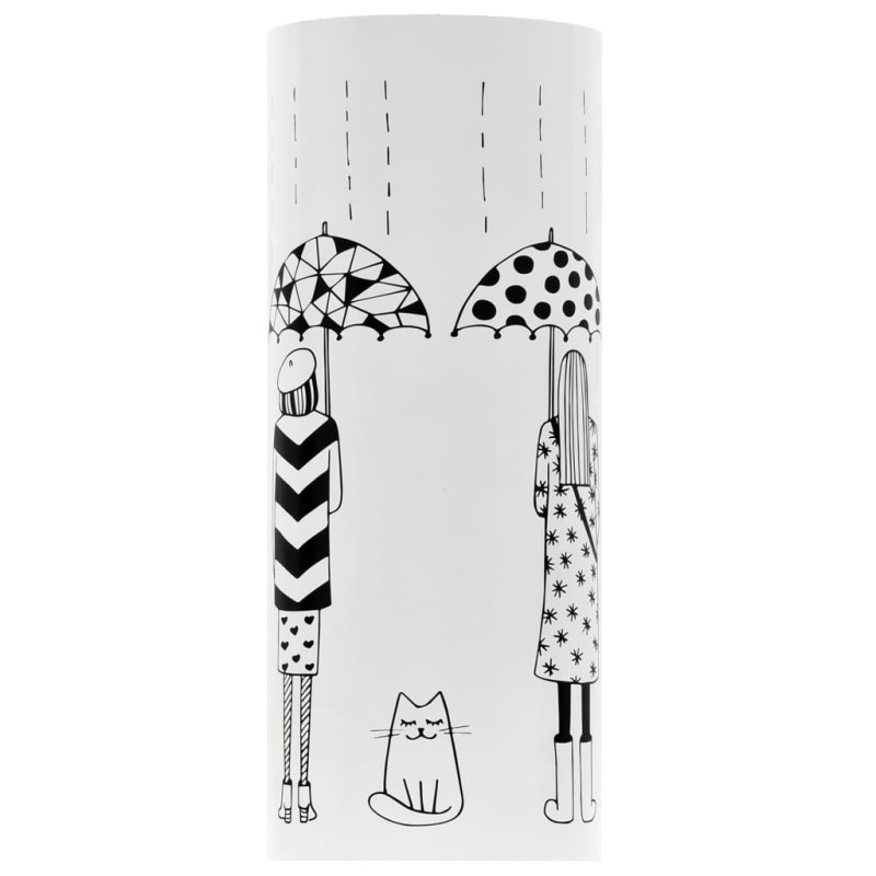 Porte parapluie Femmes Acier Blanc 