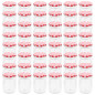 48 pcs Pots à confiture Couvercle blanc et rouge Verre 230 ml