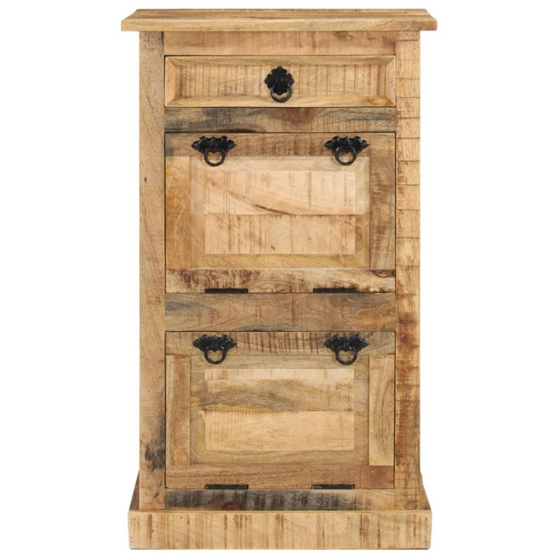 Armoire à chaussures 4 niveaux avec tiroir Bois manguier brut