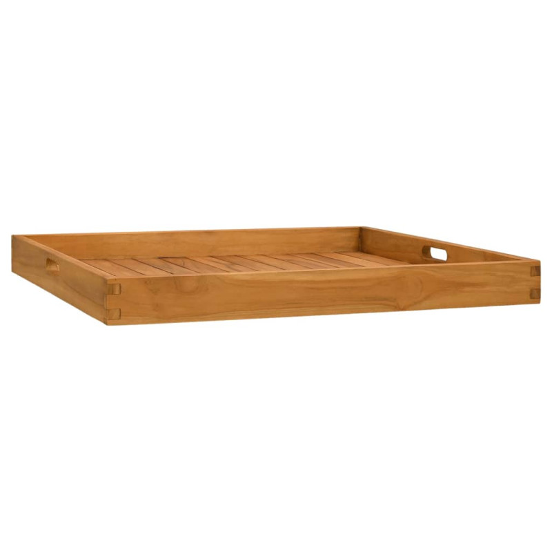 Plateau de service 70x70 cm Bois de teck massif