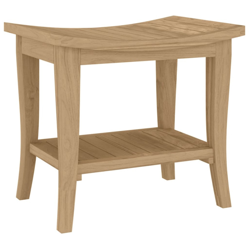 Table d appoint de salle de bain 50x35x45cm bois de teck solide