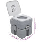 Toilette portable de camping Gris 20+10 L