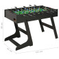 Table de football pliante 121 x 61 x 80 cm Noir