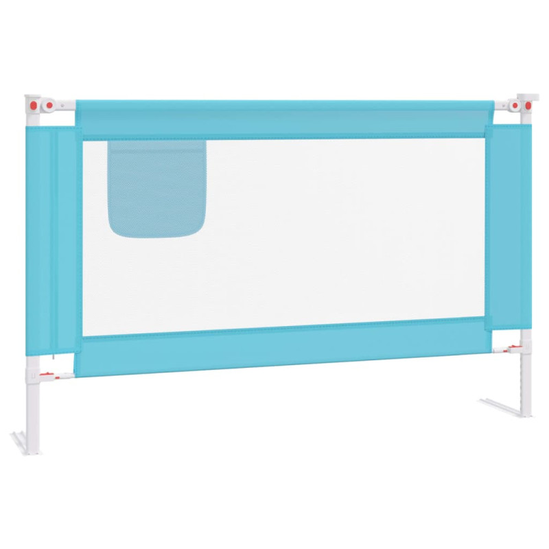 Barrière de sécurité de lit d enfant Bleu 120x25 cm Tissu