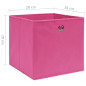 Boîtes de rangement 10 pcs Tissu intissé 28x28x28 cm Rose