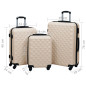 Ensemble de valises rigides 3 pcs Doré ABS