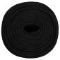 Corde de travail Noir 6 mm 50 m Polyester