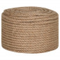 Corde de jute 50 m de long 14 mm d épaisseur