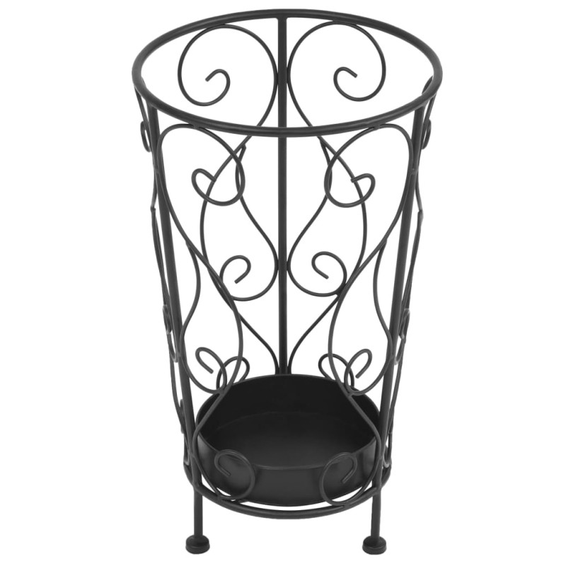 Porte parapluie Style vintage Métal 26 x 46 cm Noir