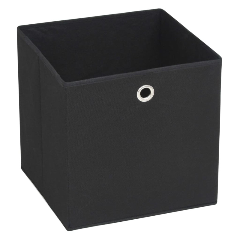 Boîte de rangement 10 pcs Tissu non tissé 32x32x32 cm Noir