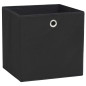 Boîte de rangement 10 pcs Tissu non tissé 32x32x32 cm Noir