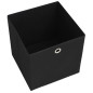 Boîte de rangement 10 pcs Tissu non tissé 32x32x32 cm Noir