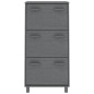 Armoire à chaussures HAMAR Gris foncé 59,5x35x117 cm Pin massif