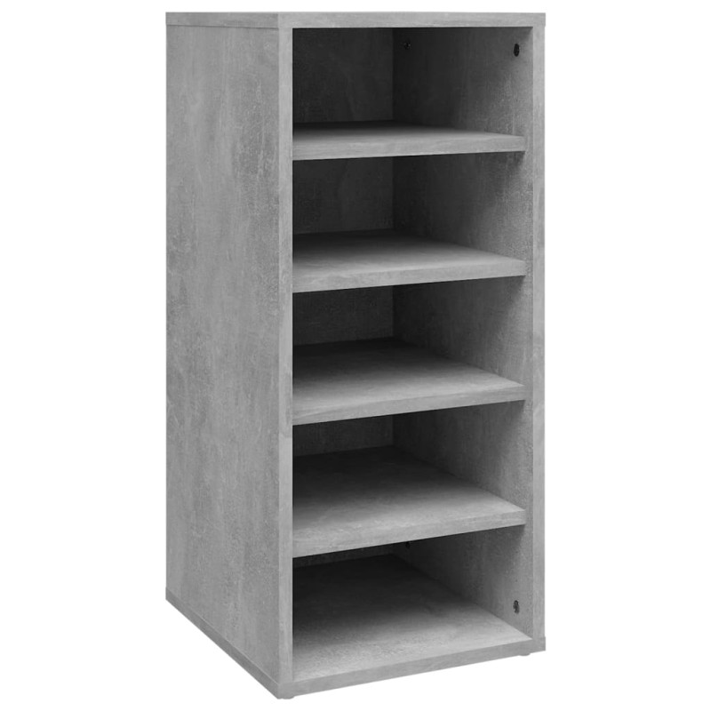 Armoire à chaussures Gris béton 31,5x35x70 cm Bois d ingénierie