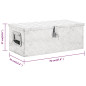 Boîte de rangement Argenté 70x31x27 cm Aluminium