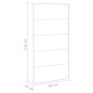 Porte serviette Blanc 60x10x116 cm Acier