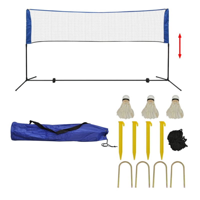 Filet de badminton avec volants 300 x 155 cm