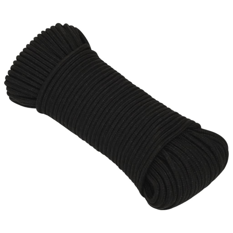 Corde de travail Noir 3 mm 25 m Polyester