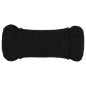 Corde de travail Noir 3 mm 25 m Polyester