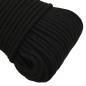 Corde de travail Noir 3 mm 25 m Polyester