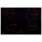 Plaque de cuisson à induction 4 brûleurs Verre 77 cm 7000 W