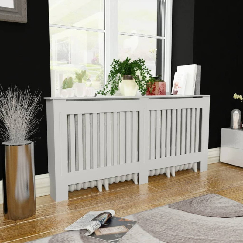 Cache radiateur Blanc MDF 172 cm