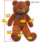 Ourson en peluche XXL Marron 135 cm 