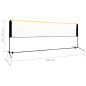 Filet de badminton réglable 400x103x94 158 cm Métal 