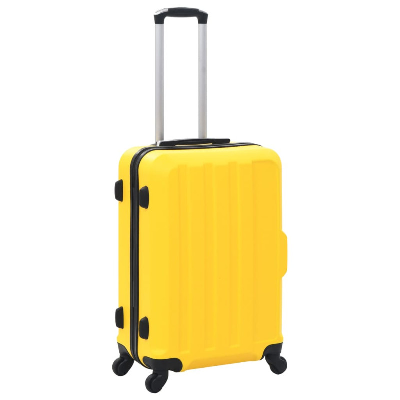 Valise rigide 3 pcs Jaune ABS