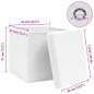 Boîtes de rangement avec couvercle 10pcs Blanc 32x32x32cm Tissu