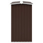 Abri de stockage de bois Acier galvanisé 330x92x153 cm Marron