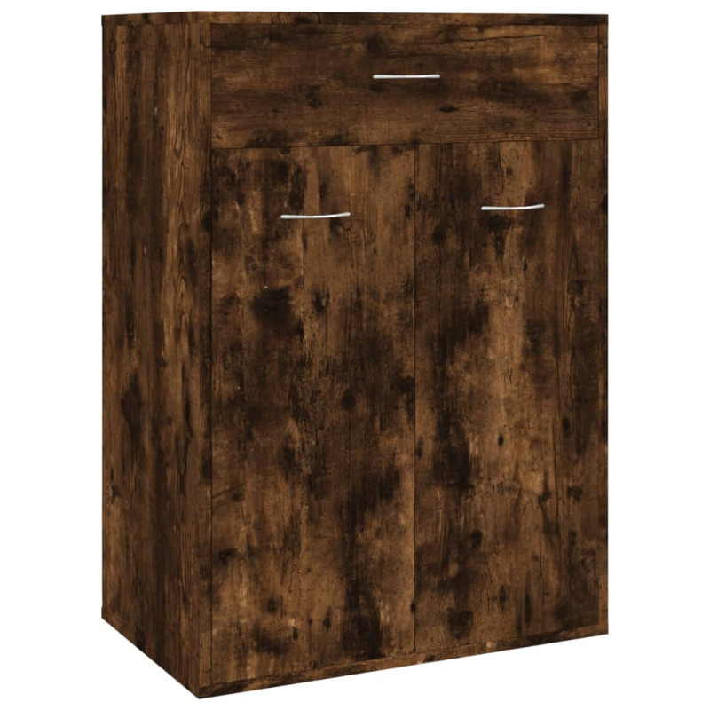 Armoire à chaussures Chêne fumé 60x35x84 cm Bois d ingénierie