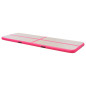 Tapis gonflable de gymnastique avec pompe 800x100x10cm PVC Rose